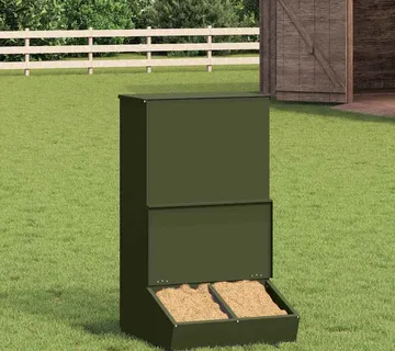 vidaXL Hranilica za svinje Maslinasto zelena 55 x 51 x 91,5 cm 20 kg - Venlo