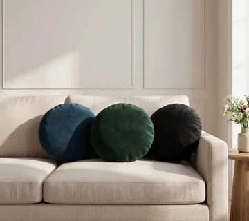 vidaXL Presvlaka za jastuk 2 pcs HEERLEN Tamnozelena Ø 30 cm Baršun - Venlo