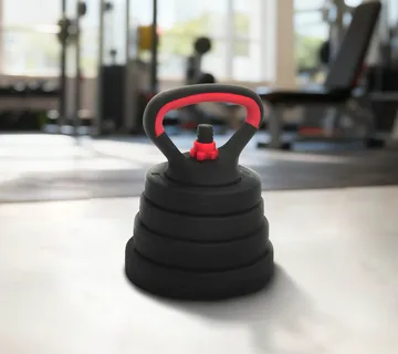 vidaXL 4-u-1 set bučica, brojčana i kettlebell 30 kg Crna i crvena - Venlo