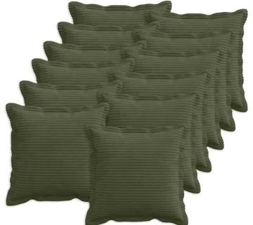 vidaXL Presvlaka za jastuk 12 kom. HOUTEN Zelena 40 x 40 cm Kord - Venlo