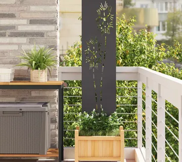 vidaXL Privatnost u vrtu Crna 32 x 140 cm Hladno valjana čelična - Venlo
