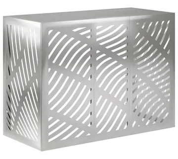 vidaXL Pokrov za klima uređaj Srebrna 110 x 50 x 80 cm Pocinčani čelik - Venlo