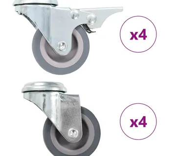 vidaXL Okretni kotačići s otvorom za vijke 8 kom 50 mm - Venlo