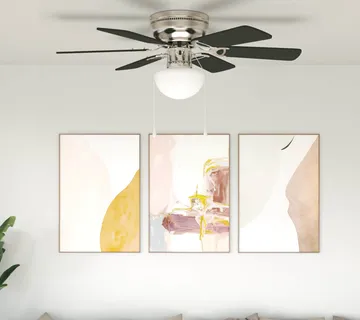 vidaXL Stropni ventilator s osvjetljenjem Ø 82 cm Crna - Venlo