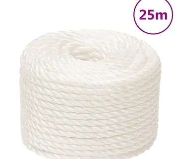 vidaXL Radno uže bijeli 12 mm 25 m od polipropilena - Venlo
