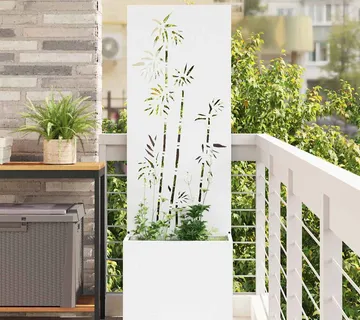 vidaXL Privatnost u vrtu Cvjetni Bijelo 50 x 32 x 150 cm - Venlo