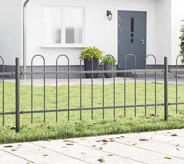 vidaXL Vrtna Ograda BOXTEL 4 kom. 6,8 x 0,6 m Čelik s prahom Siva - Venlo