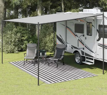 vidaXL Tepih za šator 250 x 350 cm antracit i bijeli - Venlo