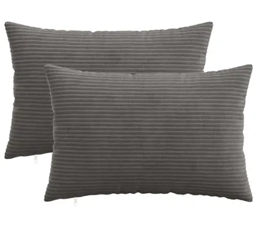 vidaXL Presvlaka za jastuk 2 pcs HEERLEN Tamnosiva 30 x 50 cm Kord - Venlo