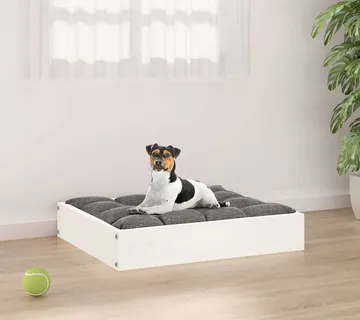 vidaXL Krevet za pse bijeli 51,5x44x9 cm od masivne borovine - Venlo