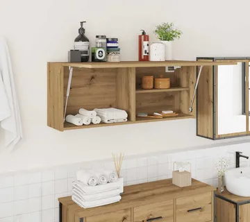 vidaXL Kupaonski zidni ormarić Artisan hrast 100x25x40cm izrađeno drvo - Venlo