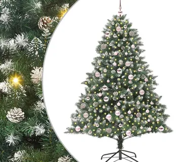 vidaXL Umjetno božićno drvce Zelena 180 cm PVC, Plastika i Čelik - Venlo