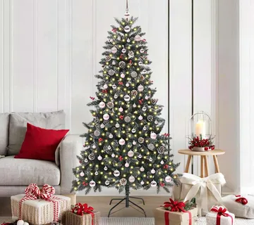 vidaXL Umjetno božićno drvce Zelena 180 cm PVC, Plastika i Čelik - Venlo
