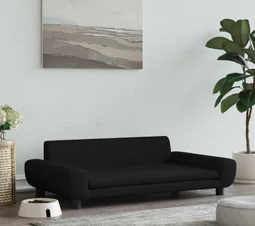 vidaXL Krevet za pse crni 100 x 54 x 33 cm baršunasti - Venlo