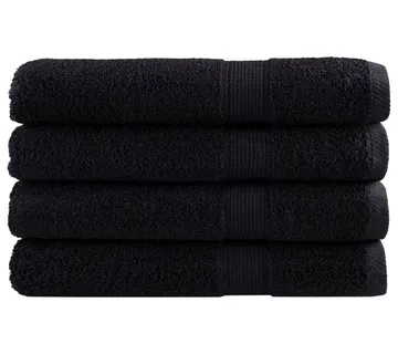 vidaXL Ručnici za saunu SOLUND 4 kom crni 80x200 cm 600 gsm - Venlo