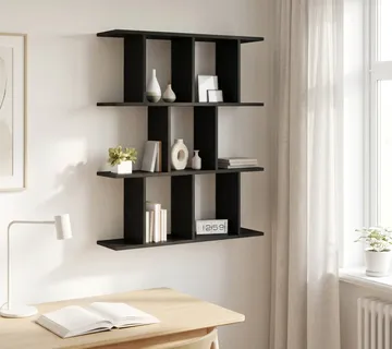vidaXL Polica na zidu Crni hrast 80 x 20 x 96 cm Konstruirano drvo - Venlo