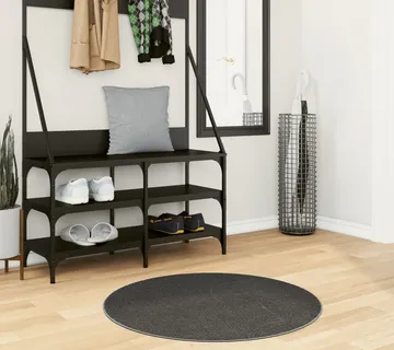 vidaXL Tepih IZA kratka vlakna skandinavski izgled antracit Ø 80 cm - Venlo