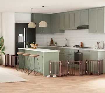 vidaXL Vrata za pse s vratašcima 12 panela sklopiva 600 cm drvo topole - Venlo