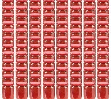 vidaXL Staklenke za džem s crvenim poklopcima 96 kom 230 ml - Venlo