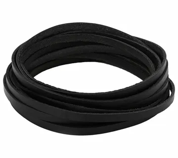 vidaXL Kožni Remen 1 Crna 500 x 0,5 cm Koža - Venlo