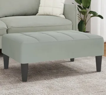 vidaXL Tabure svjetlosivi 77x55x31 cm baršunasti - Venlo