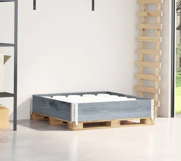 vidaXL Okviri za palete sivi 100x100 cm od masivne borovine - Venlo