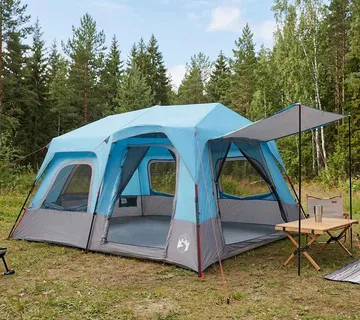 vidaXL Instant šator 8-osobni Plava 185T Poliester s PU premazom - Venlo