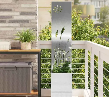 vidaXL Privatnost u vrtu Srebrna 32 x 32 x 150 cm Nehrđajući čelik - Venlo