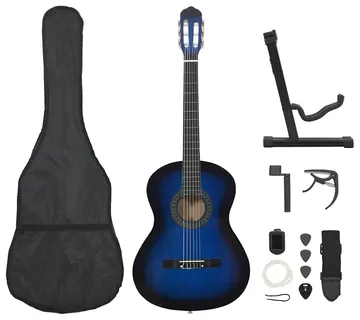 vidaXL 12-dijelni set klasične gitare za početnike plavi 4/4 39" - Venlo