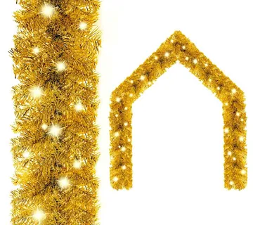 vidaXL Božićna girlanda s LED svjetlima 20 m zlatna - Venlo