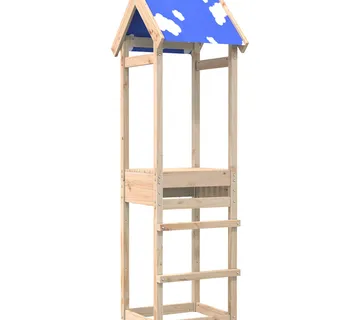 vidaXL Igraći Toranj Smeđa 52,5 x 46,5 x 195 cm Masivna borovina - Venlo