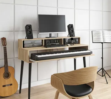 vidaXL Studio radni stol Hrast sonoma 130 x 42,5 x 36 cm - Venlo
