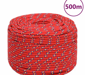 vidaXL Brodski konop crveni 10 mm 500 m od polipropilena - Venlo
