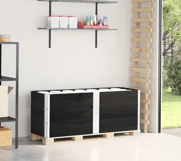vidaXL Okviri za palete 3 kom crni 150x50 cm od masivne borovine - Venlo