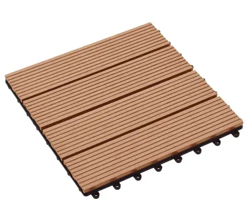vidaXL Pločice za decking 11 kom. Tikovina 30 x 30 cm WPC - Venlo