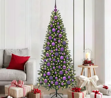 vidaXL Set Božićnih Ukrasnih Kuglica 120 kom. 300 LED lampica Ø 6 cm - Venlo