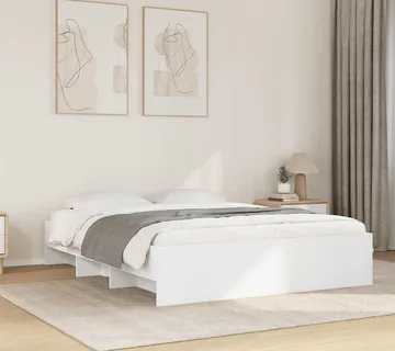 vidaXL Okvir za krevet bijeli 150x200 cm konstruirano drvo - Venlo