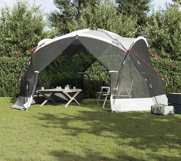 vidaXL Šator s mrežom protiv komaraca s krovom Siva 434 x 434 x 230 cm - Venlo