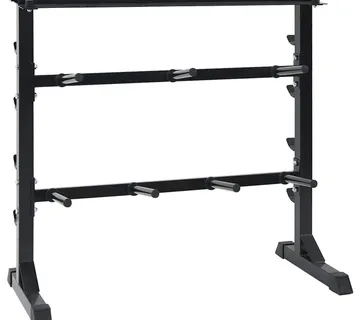 vidaXL Rack za bučice Crna 99 x 45 x 95,5 cm Čelik s prahom premazan - Venlo