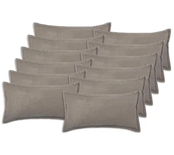 vidaXL Presvlaka za jastuk 12 pcs HOUTEN Svjetlosiva 40 x 80 cm Bouclé - Venlo