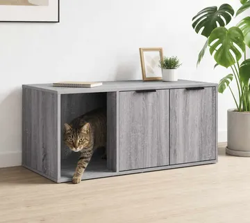 vidaXL Namještaj za kavez za mačke Siva Sonoma 100 x 49 x 45 cm - Venlo
