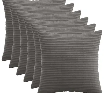 vidaXL Presvlaka za jastuk 6 pcs HEERLEN Tamnosiva 30 x 30 cm Kord - Venlo