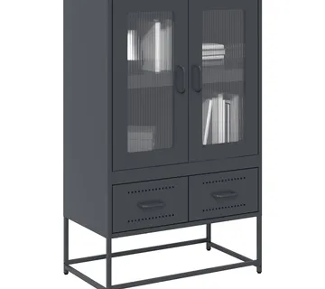 vidaXL Visoka komoda antracit 68x39x111,5 cm od čelika - Venlo