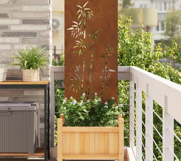 vidaXL Privatnost u vrtu Cvjetni Rđa 50 x 140 cm - Venlo