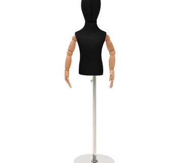 vidaXL Podesivi Maneken 120-157 cm s Postoljem Uniseks PP Crna - Venlo