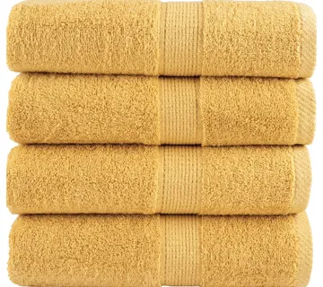 vidaXL Premium ručnici za goste SOLUND 4 kom. zlatne boje 30x50 cm 600 g/m² - Venlo