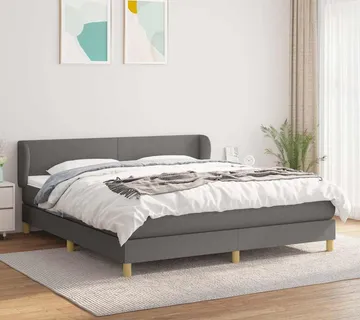 vidaXL Okvir kreveta s oprugama i madrac svjetlosivi 160x200cm tkanina - Venlo