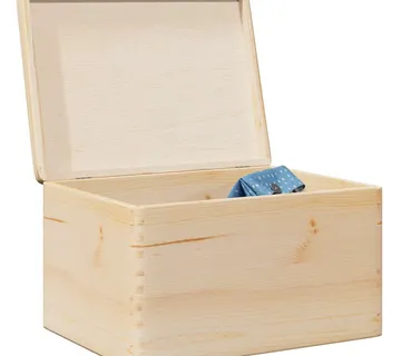 vidaXL Drvena kutija s poklopcem 40x30x23 cm Puno drvo Bor - Venlo