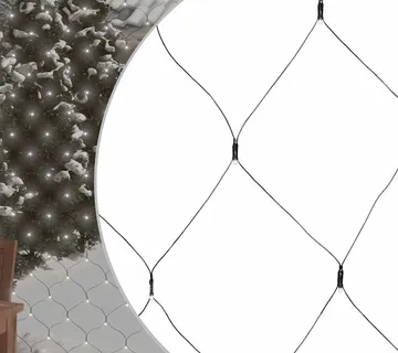 vidaXL Božićna svjetlosna mreža hladna bijela 3 x 2 m 204 LED - Venlo