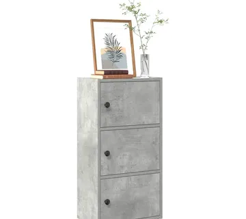 vidaXL Regal za knjige boja betona 40x24x77 cm konstruirano drvo - Venlo